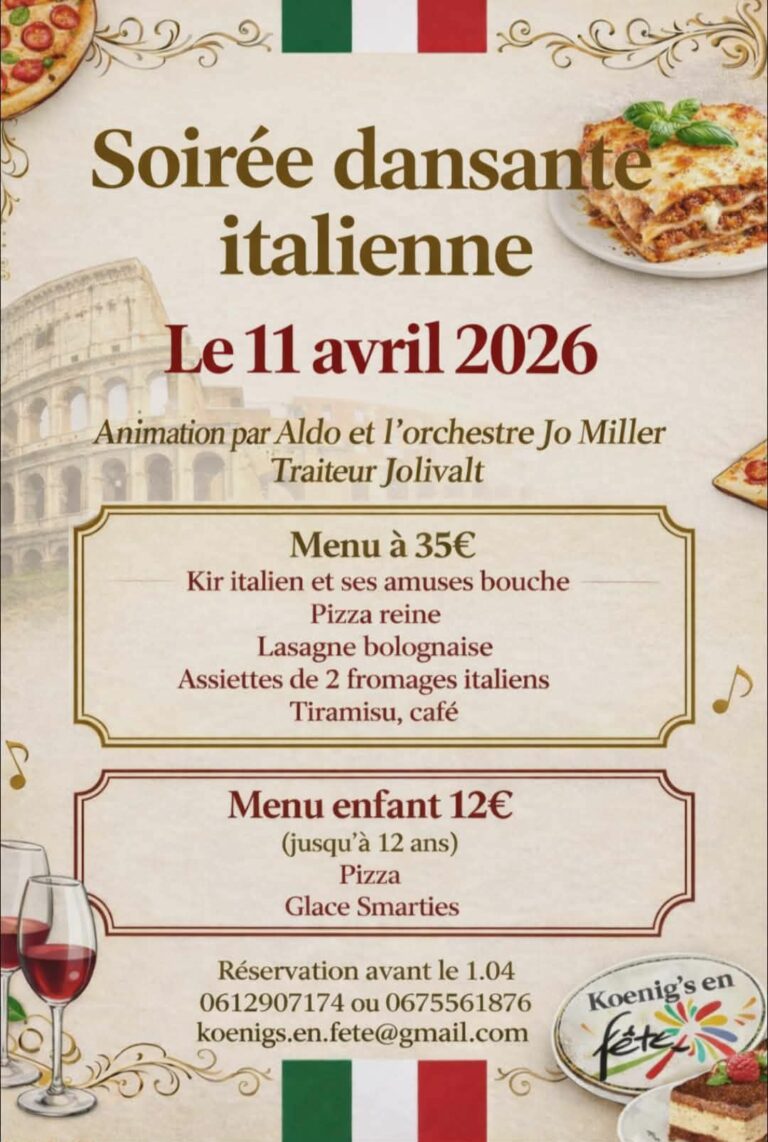 11/04/2026 – Soirée italienne