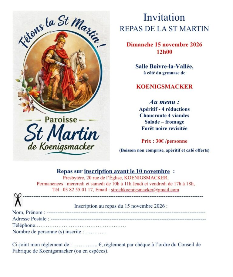 🍂 Repas de la Saint-Martin à Koenigsmacker ! 🍂